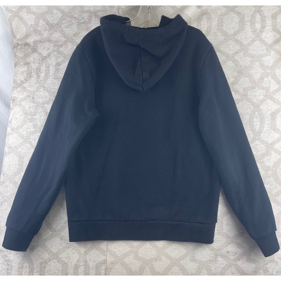 Lacoste Mens Black Arched Logo Fleece Pullover Hoodie Sweatshirt FA10282 Size S - Picture 2 of 9